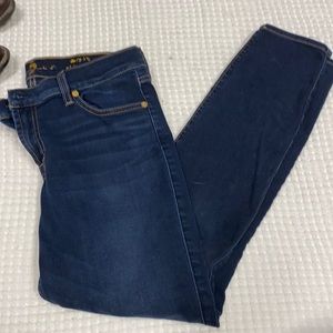 Dark wash skinny jeans